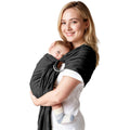 Baby Wrap Ring Sling 7-35 lbs Black - Lightweight Secure Carrier
