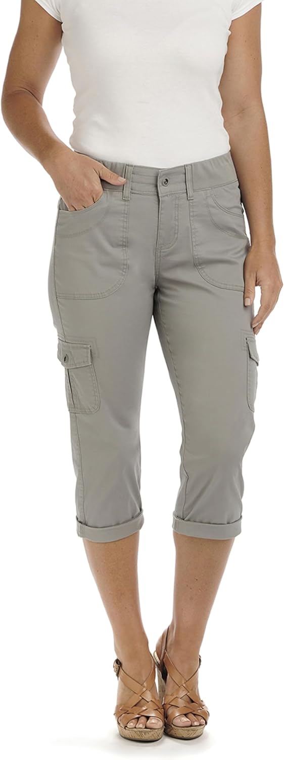 Lee Women's Relaxed Fit Cargo Capri Pants for Everyday Comfort