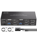 Displayport KVM Switch 2 Monitors 2 Computers - Dual 8K/4K Support