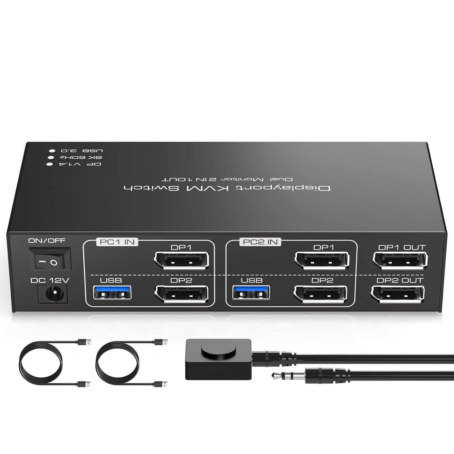 Displayport KVM Switch for Dual Monitors and Two Computers