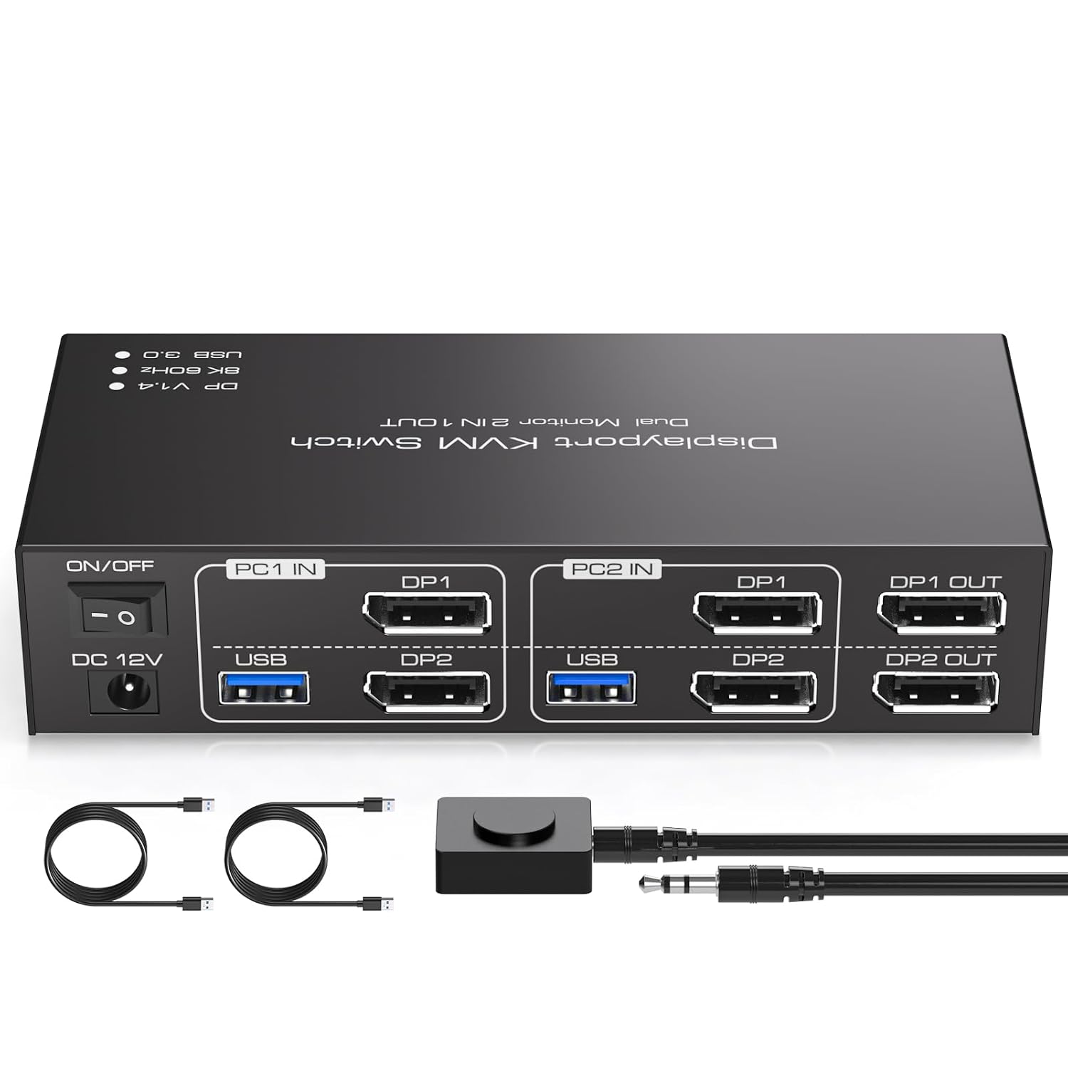 Displayport KVM Switch for Dual Monitors and Two Computers