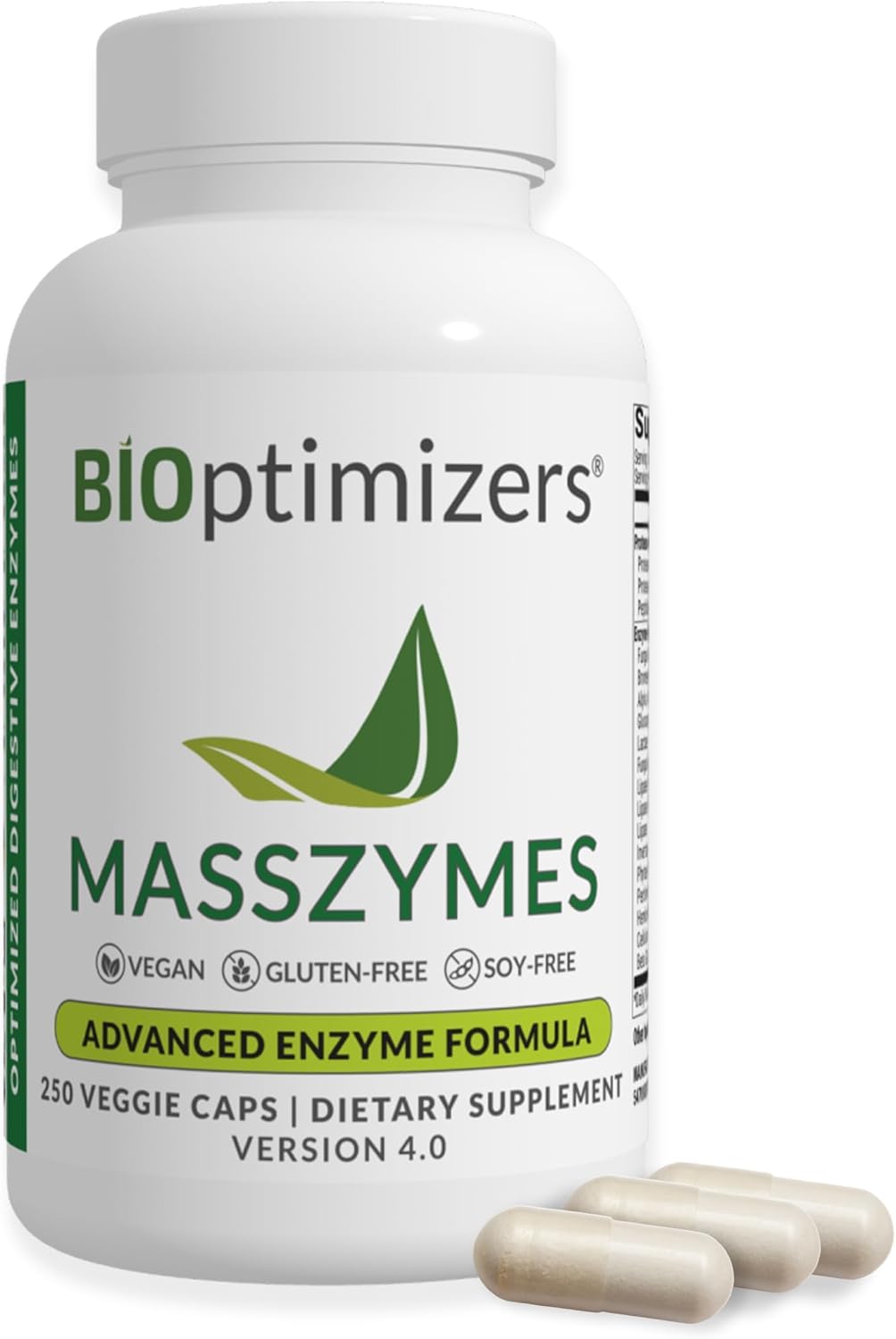 BiOptimizers MassZymes Digestive Enzymes for Gut Health