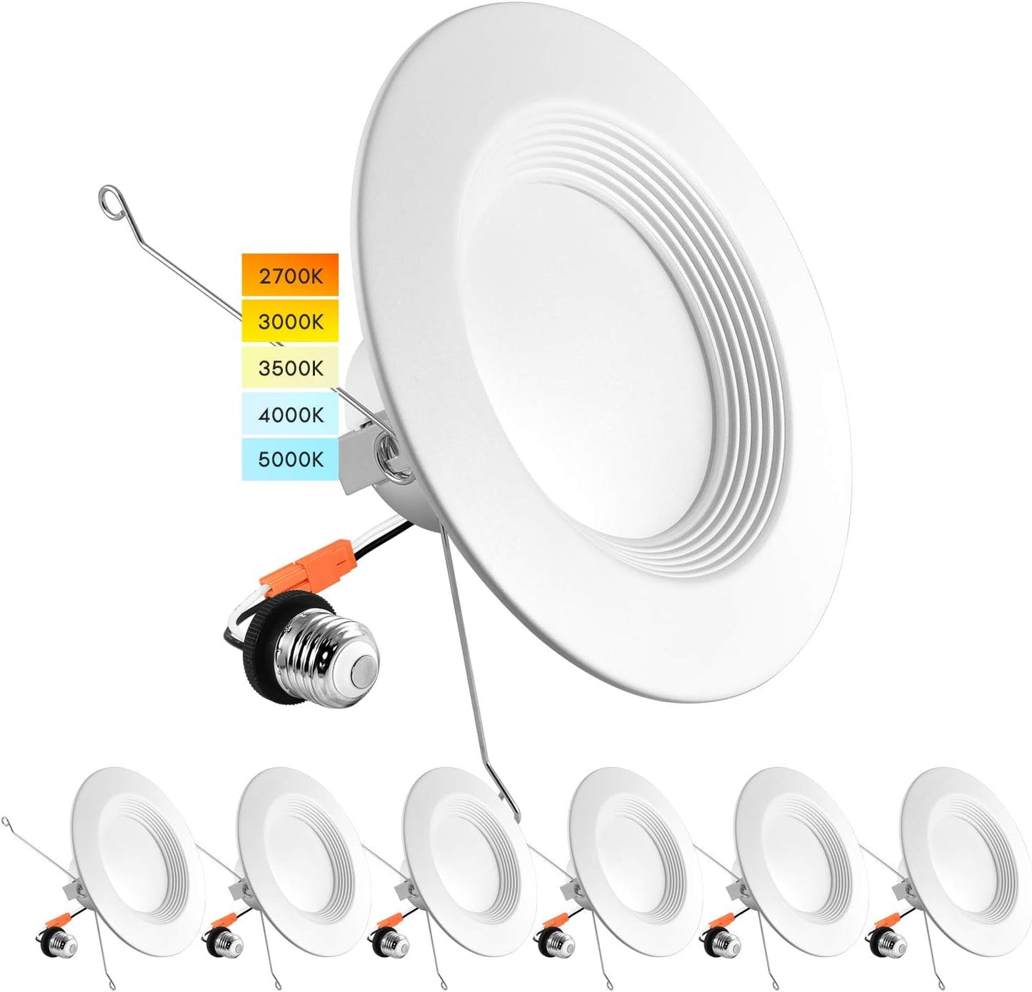 LUXRITE 5/6 Inch LED Recessed Downlight with Color Options