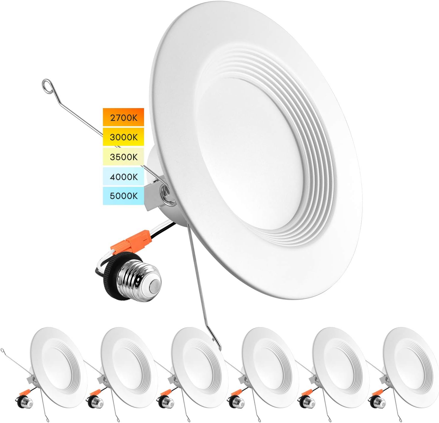 LUXRITE 5/6 Inch LED Recessed Downlight with Color Options