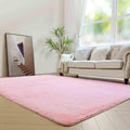 duduta Pink Soft Fluffy Rug 5x8 ft - Cozy Shag Area Rug