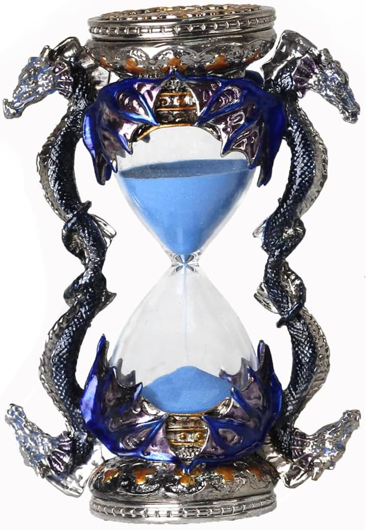 Retro Metal Dragon Hourglass Timer for Unique Home Decor
