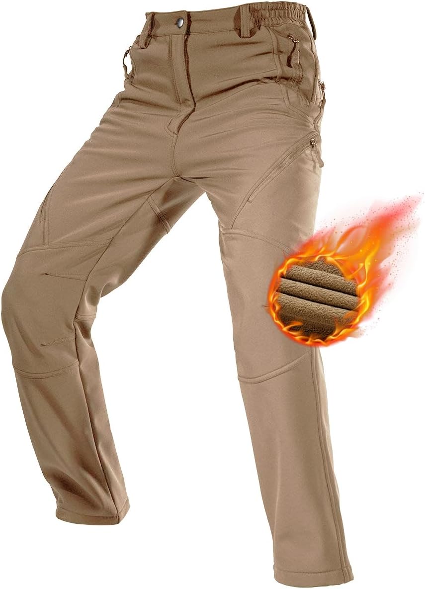 Water-Repellent Fleece-Lined Cargo Pants - F&S Co.