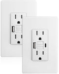 GFCI Outlet with USB-C & USB-A Ports - 15A GFCI USB Outlet