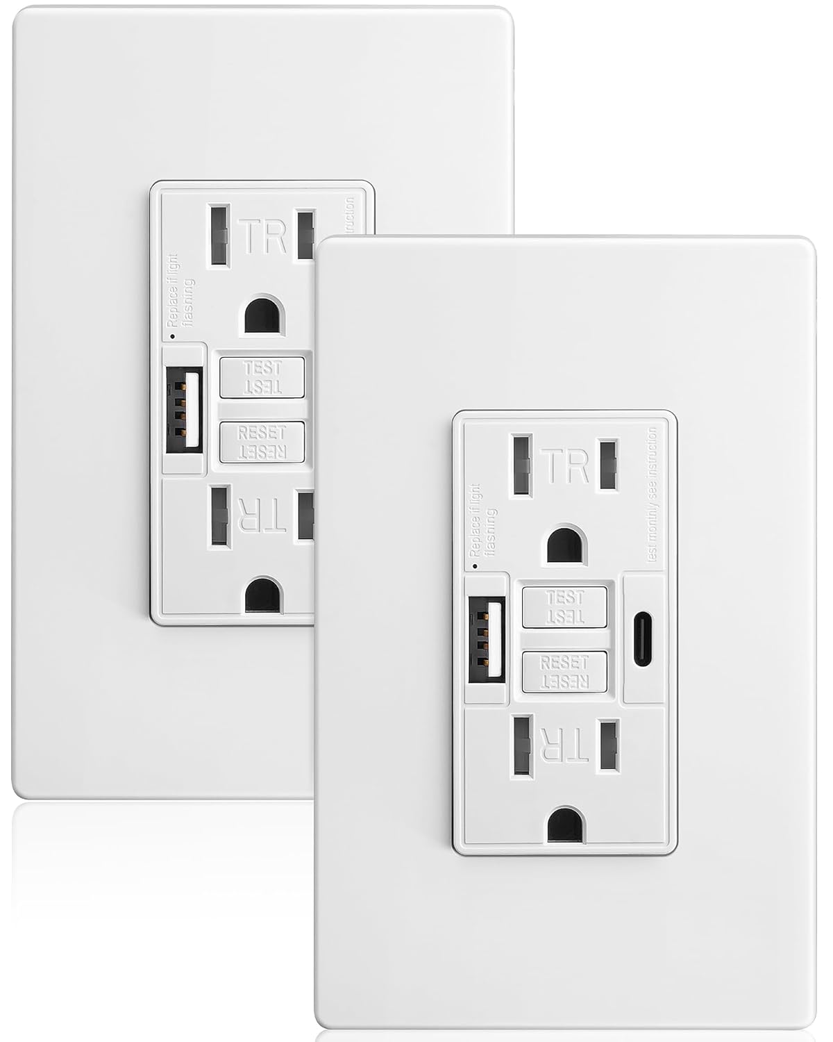 GFCI Outlet with USB Ports for Safe and Convenient Charging