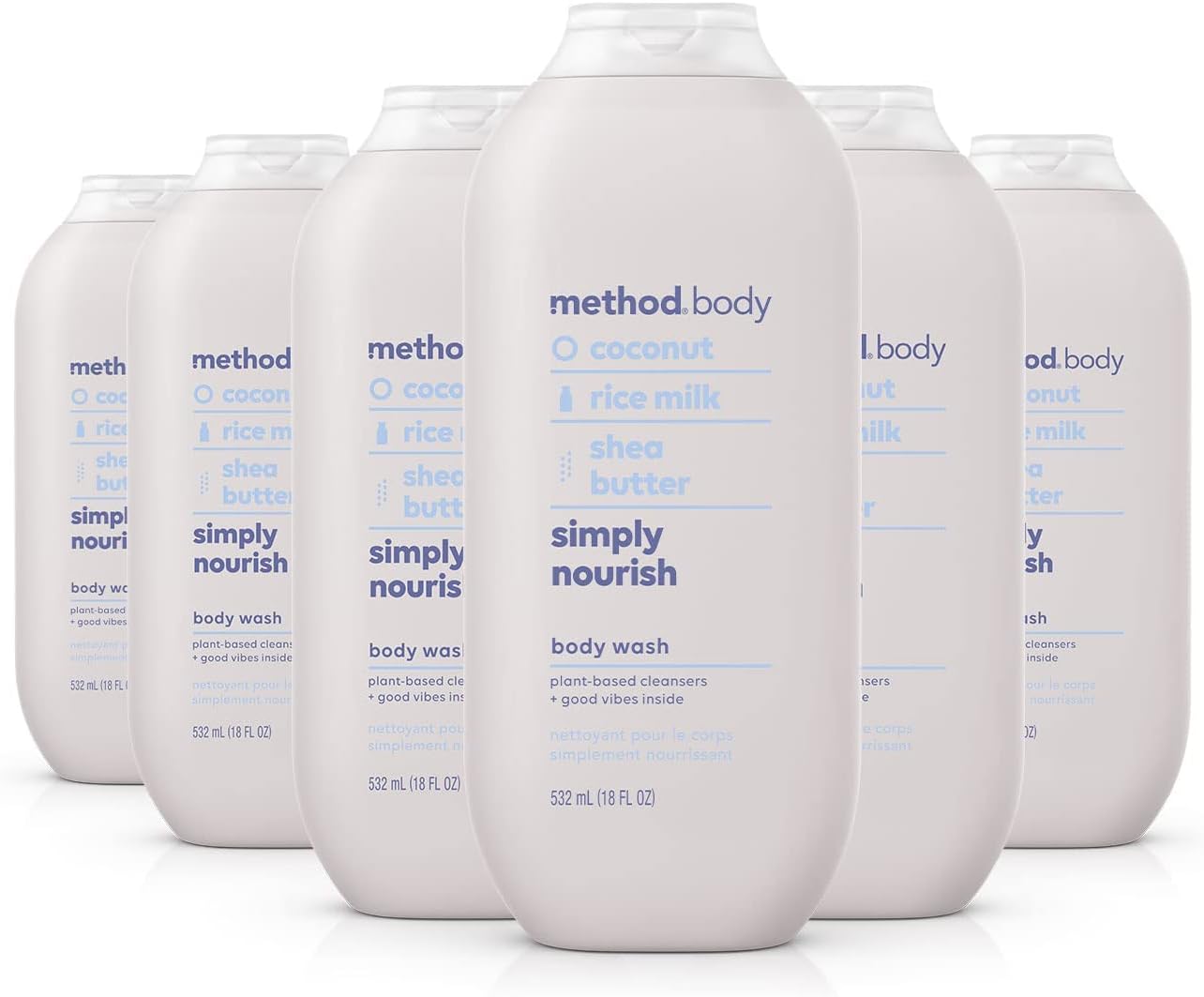 Method Body Wash Simply Nourish 18 oz Pack of 6 for Moisture