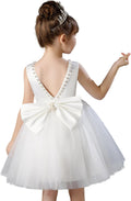 Flower Girl Dress Kids Satin Tulle Maxi - Elegant Backless Gown