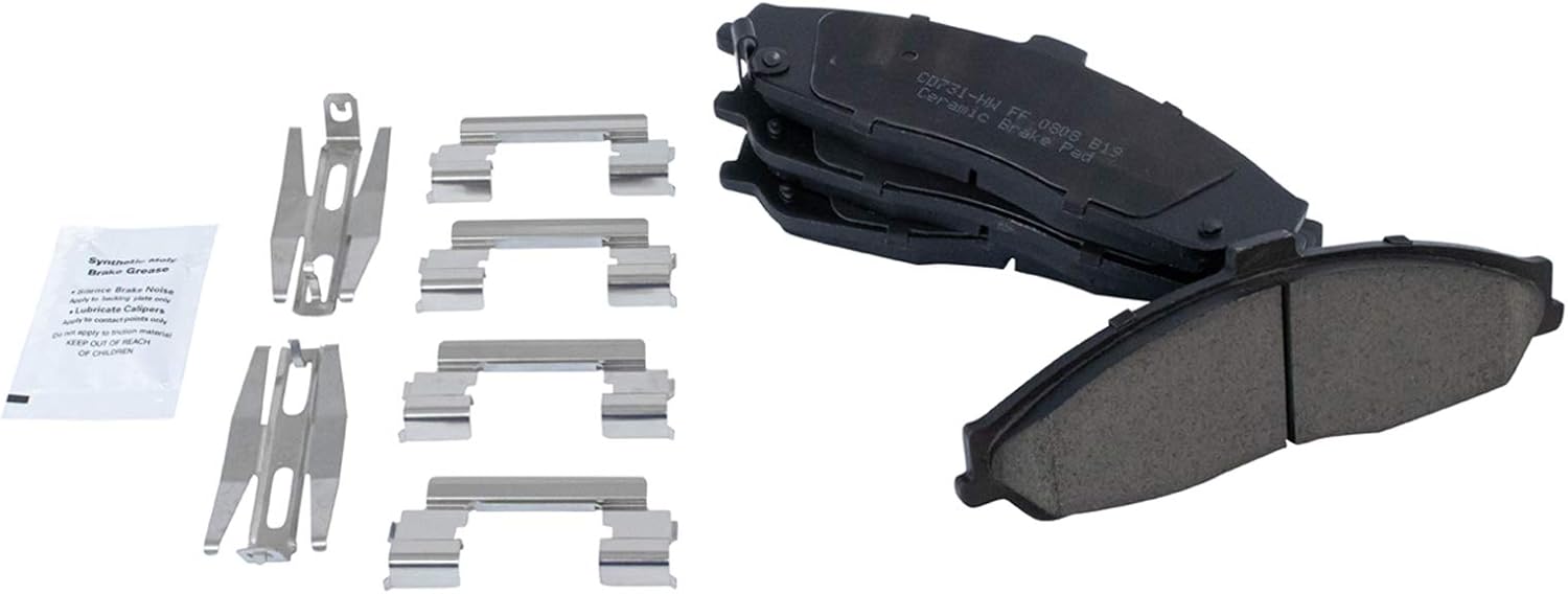 TRQ Front Brake Pads Ceramic for Cadillac XLR and Corvette