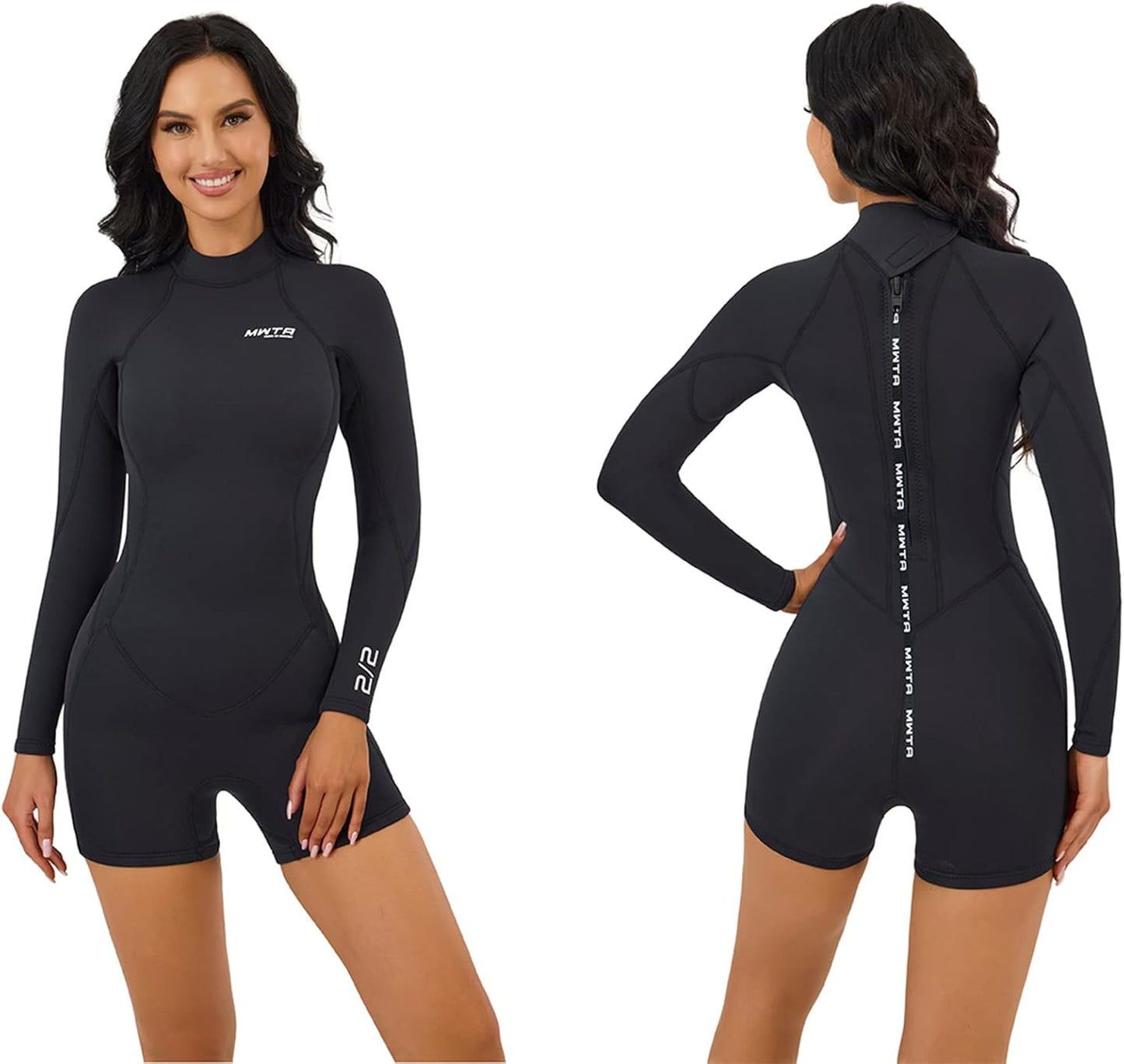 MWTA Women Shorty 2.0mm Neoprene Wetsuits for Water Activities