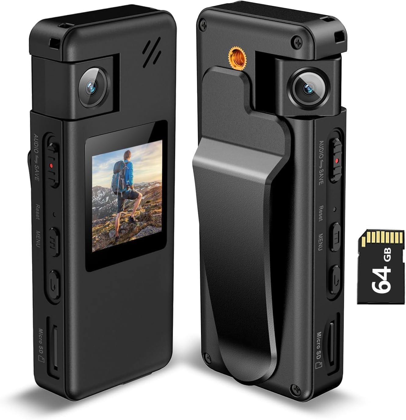 A32 Body Camera with 180 Rotatable Lens for Outdoor Use