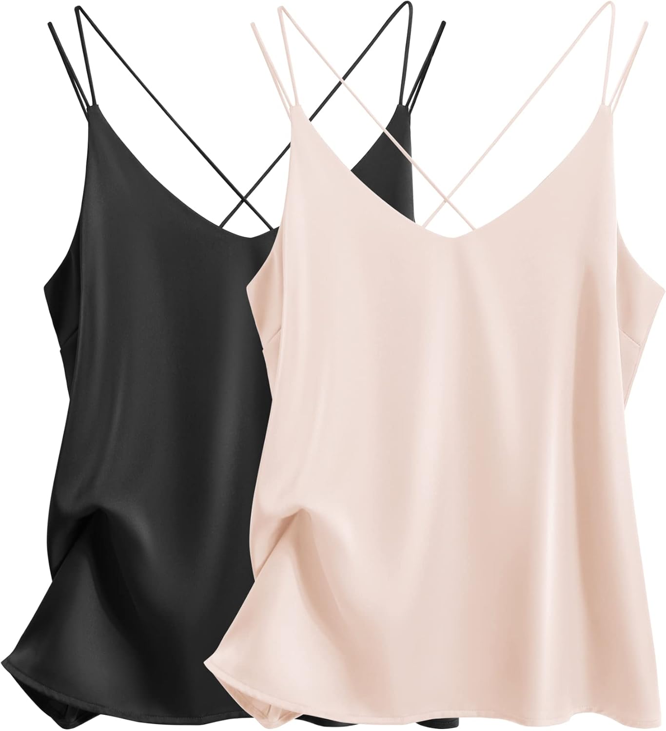Ekouaer Womens Silk Satin Camisole Tank Tops for Stylish Looks