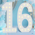 LOBOOM 4FT Marquee Numbers - Large Lighted Mosaic Numbers for Parties