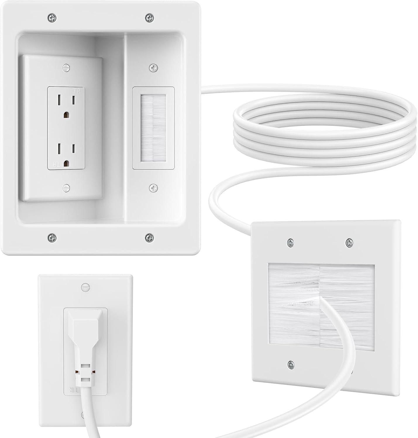 in Wall Cable Concealer Kit for Clean TV Cable Management