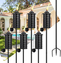 ZSZMFH 59-in Metal Citronella Torches - Adjustable Outdoor Lighting