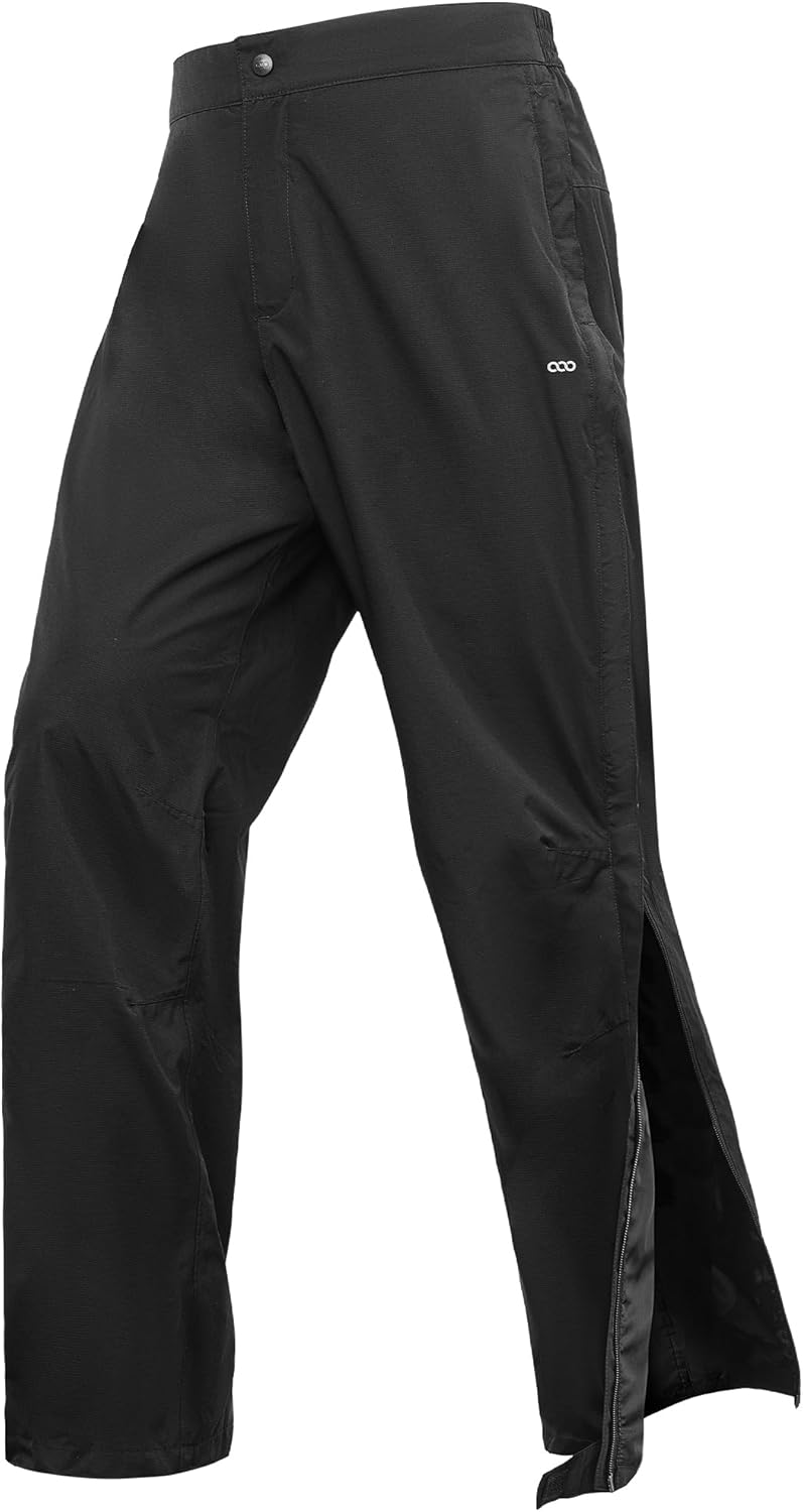 33,000ft Men's Rain Pants Full Zip Waterproof for Hiking