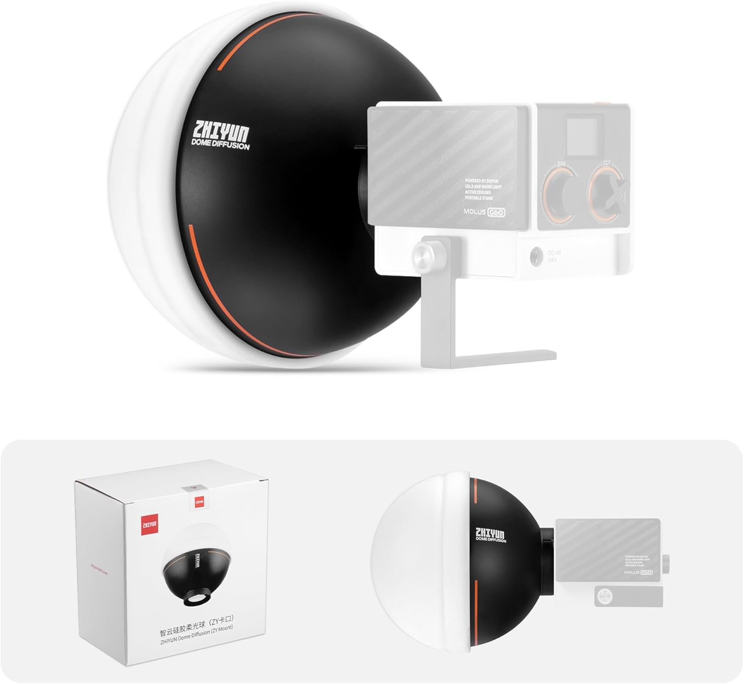 ZHIYUN Mini Dome Diffusion Softbox for Perfect Lighting Setup