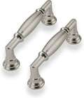 10 Pack 3 in Hole Center Brushed Satin Nickel Cabinet Pulls - Solid