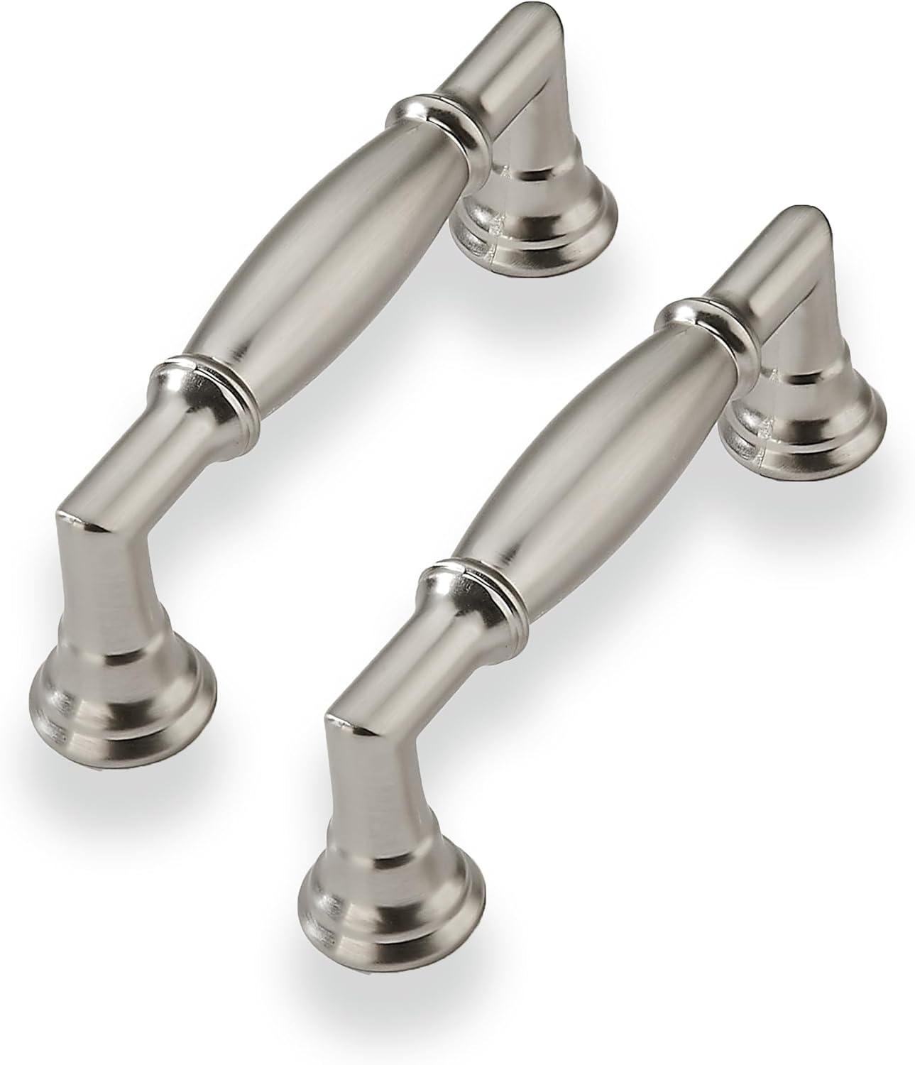 10 Pack 3 Inch Hole Center Brushed Satin Nickel Cabinet Pulls