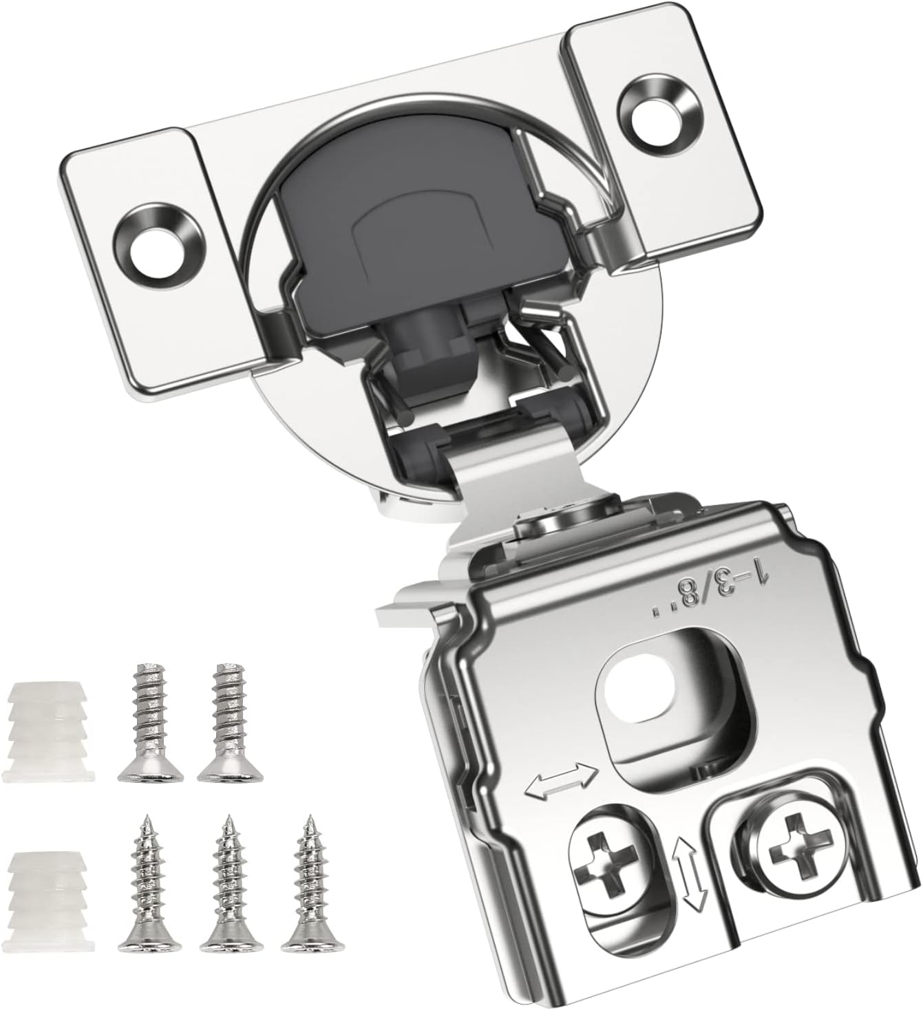 20 Pack 1-3/8in Overlay Soft Close Concealed Hinges for Cabinets