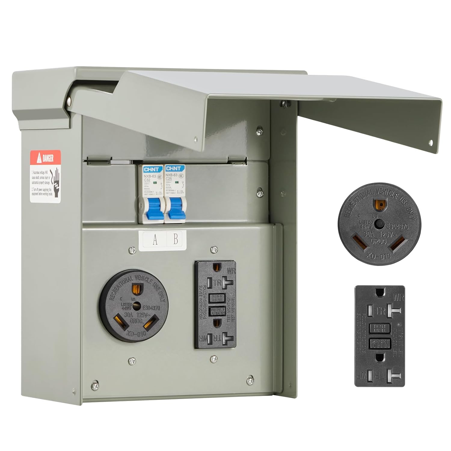 VEVOR Temporary Power Outlet Panel for RV Hookup and More