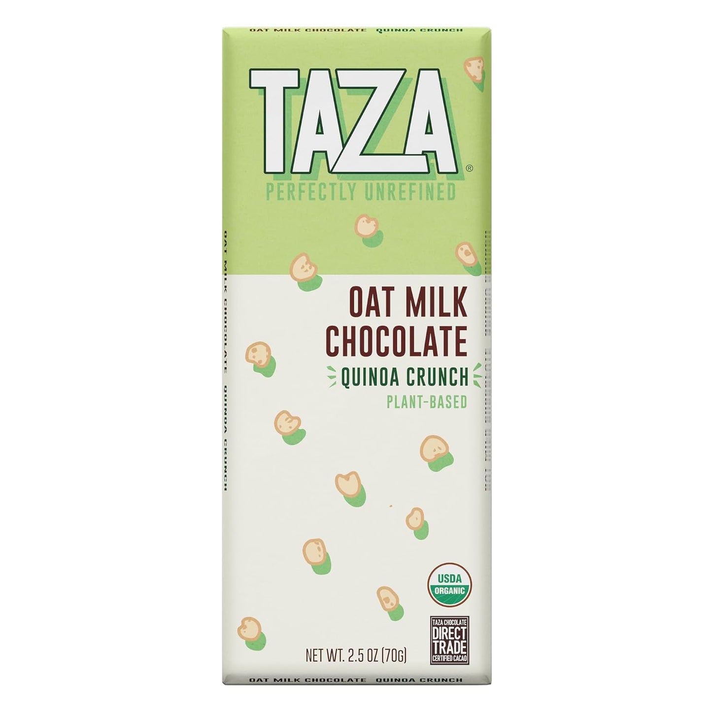 Taza Chocolate Organic Oat Milk Chocolate Bar with Quinoa Crunch