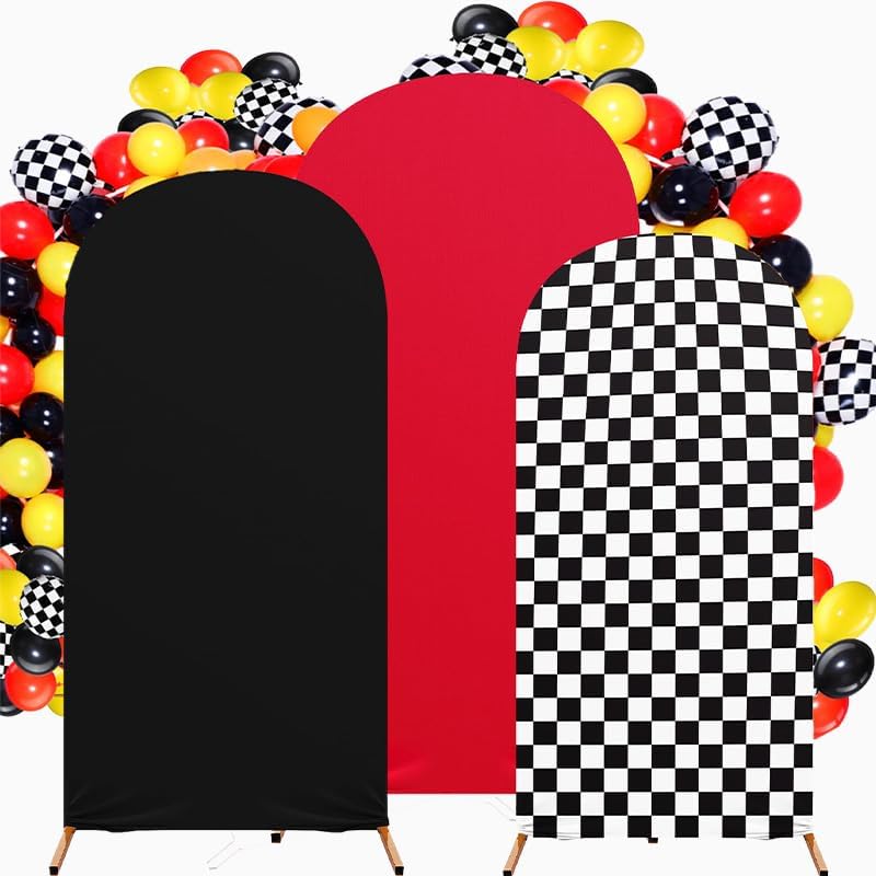 Arch Backdrop Cover Set of 3 for Monster Truck Birthday Parties