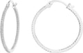Elegant 14K Gold Plated Sterling Silver Hoop Earrings for Women