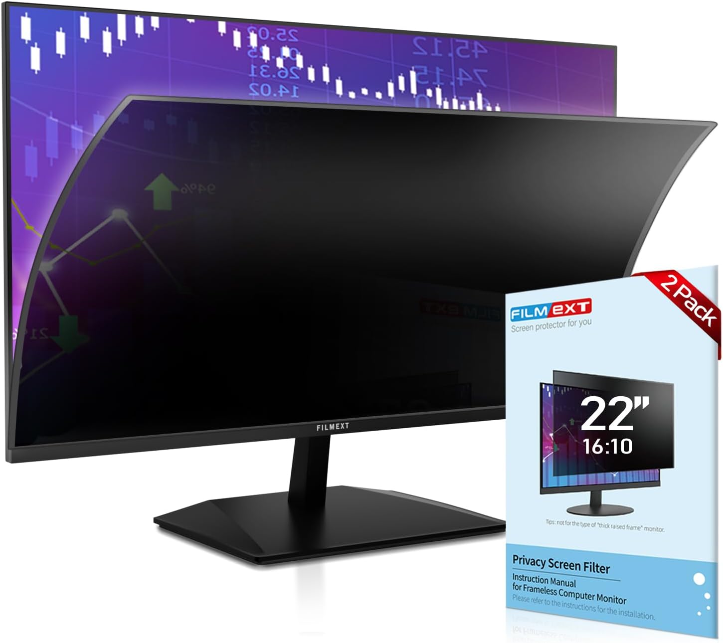FILMEXT 22 Inch Computer Privacy Screen Filter for Monitors