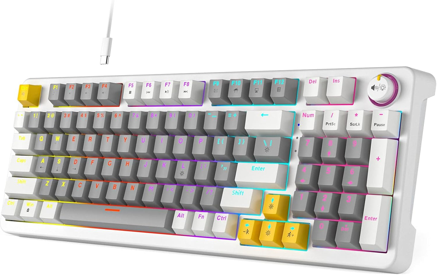 AK96 Smart Mechanical Keyboard with Colorful Backlit Features