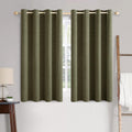 Linen Texture Blackout Curtains 52x45 in (2 Panels) - Thermal Light