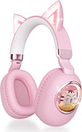 Kids Headphones Cat Ear Bluetooth Over-Ear Headphones - Safe 85dB
