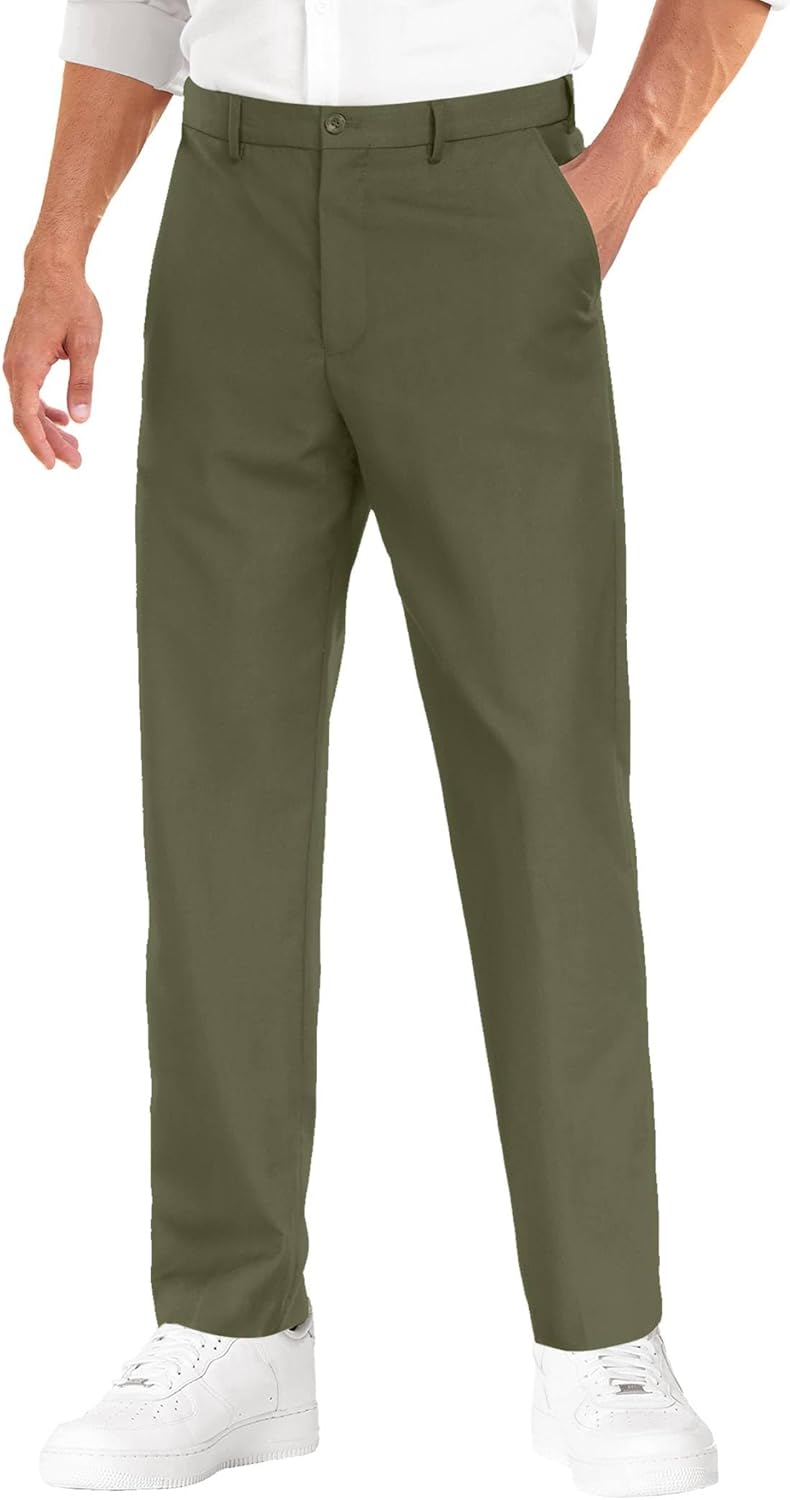 COOFANDY Mens Dress Pants with Expandable Waist for Comfort
