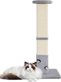 Cat Scratching Post 34in Plush Perch with Double Mouse Holes - Stable