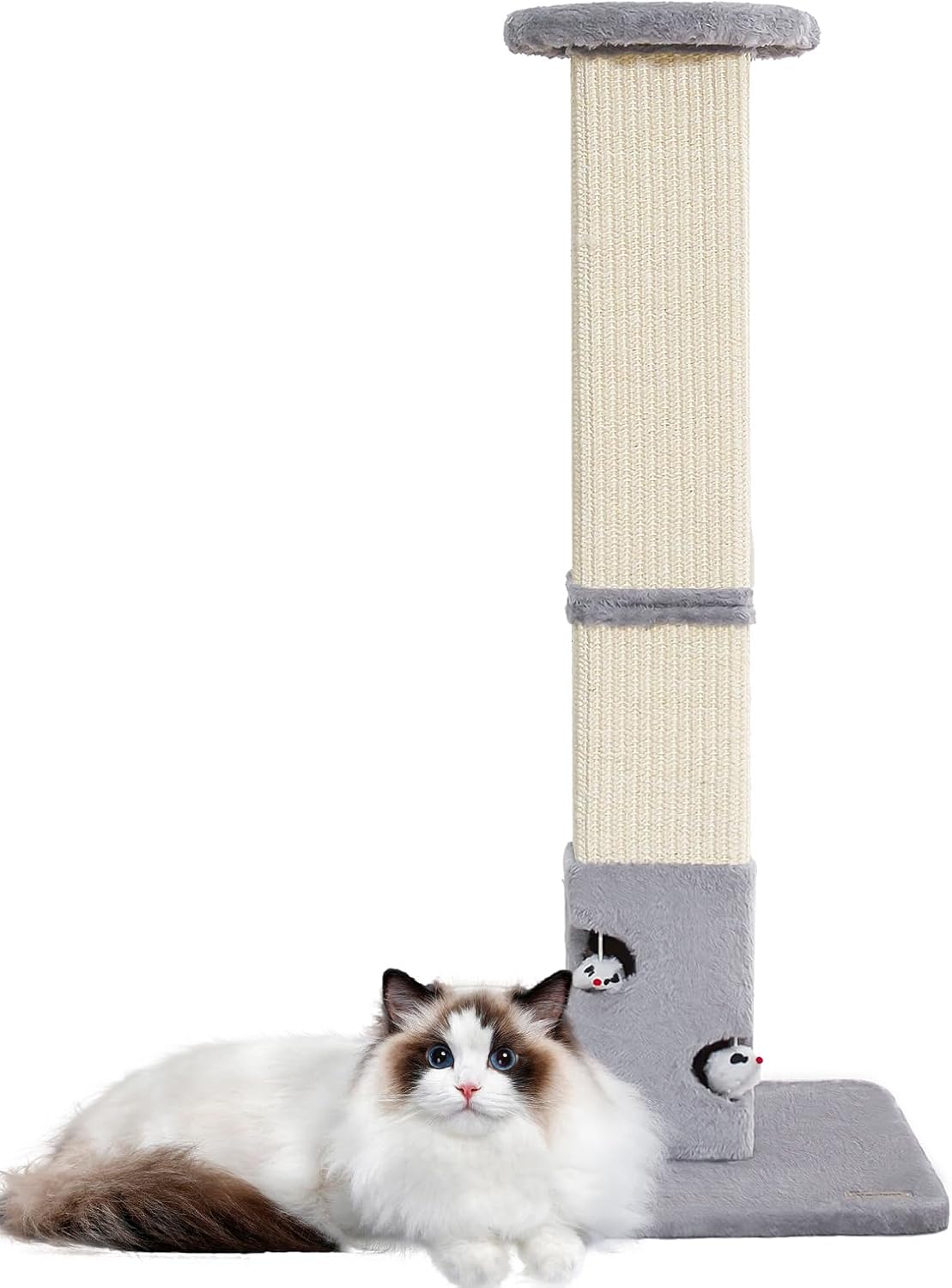 Cat Scratching Post for Indoor Use with Plush Perch Design