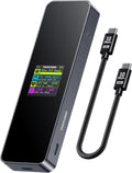 DOCKCASE Visual Smart M.2 NVMe SSD Enclosure - Smart Screen & 10Gbps