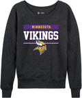 Minnesota Vikings Women's Plus Size Charcoal Crewneck - Comfortable