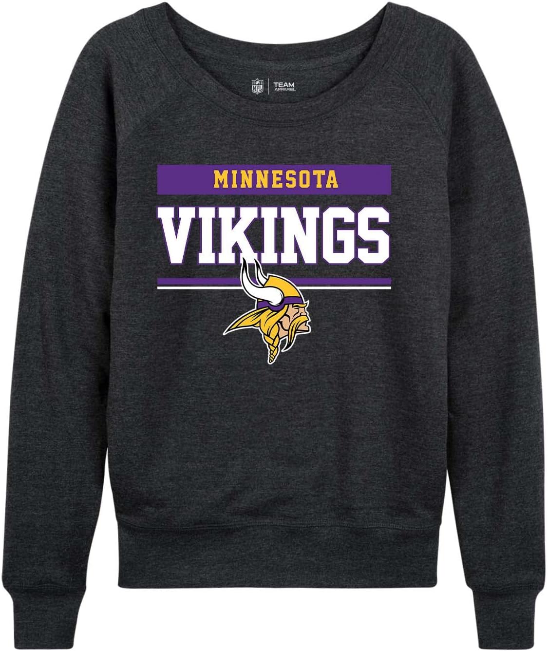 NFL Women's Plus Size Team Block Charcoal Crewneck Pullover