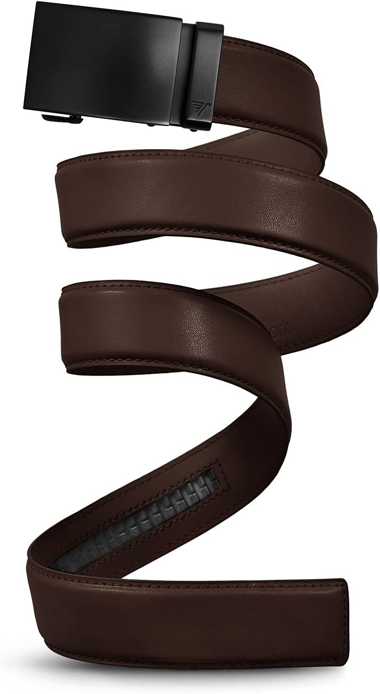 Mission Belt Men's Leather Ratchet Belt for Perfect Fit Every Time