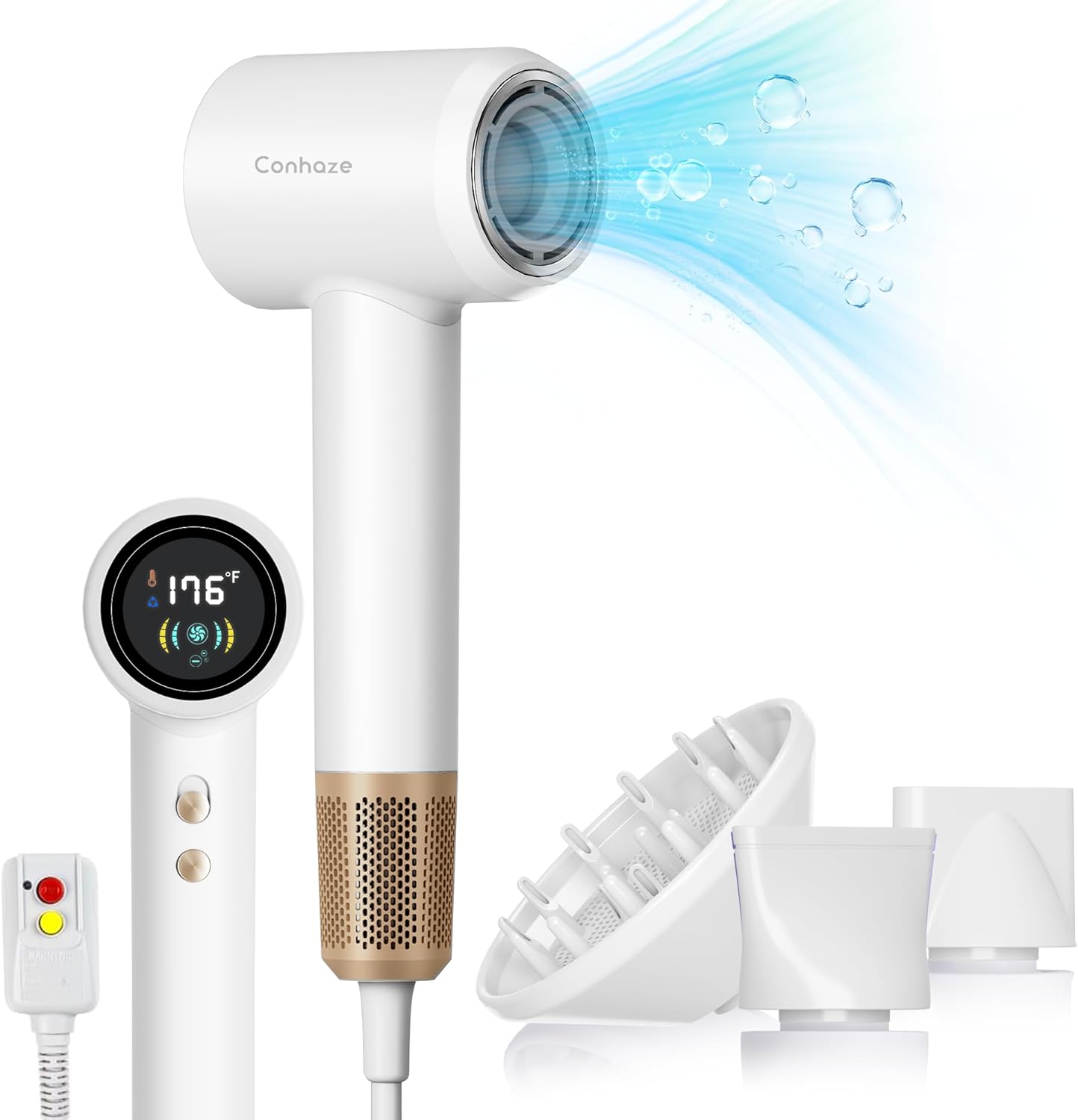 Professional Ionic Blow Dryer for Curly Hair with Diffuser