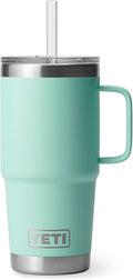 YETI Rambler 25 oz Tumbler with Handle and Straw Lid - Seafoam