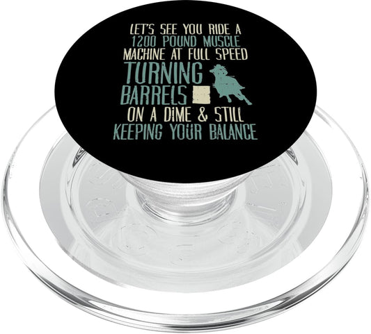 Muscle-Turning Horse Barrel Racing PopGrip