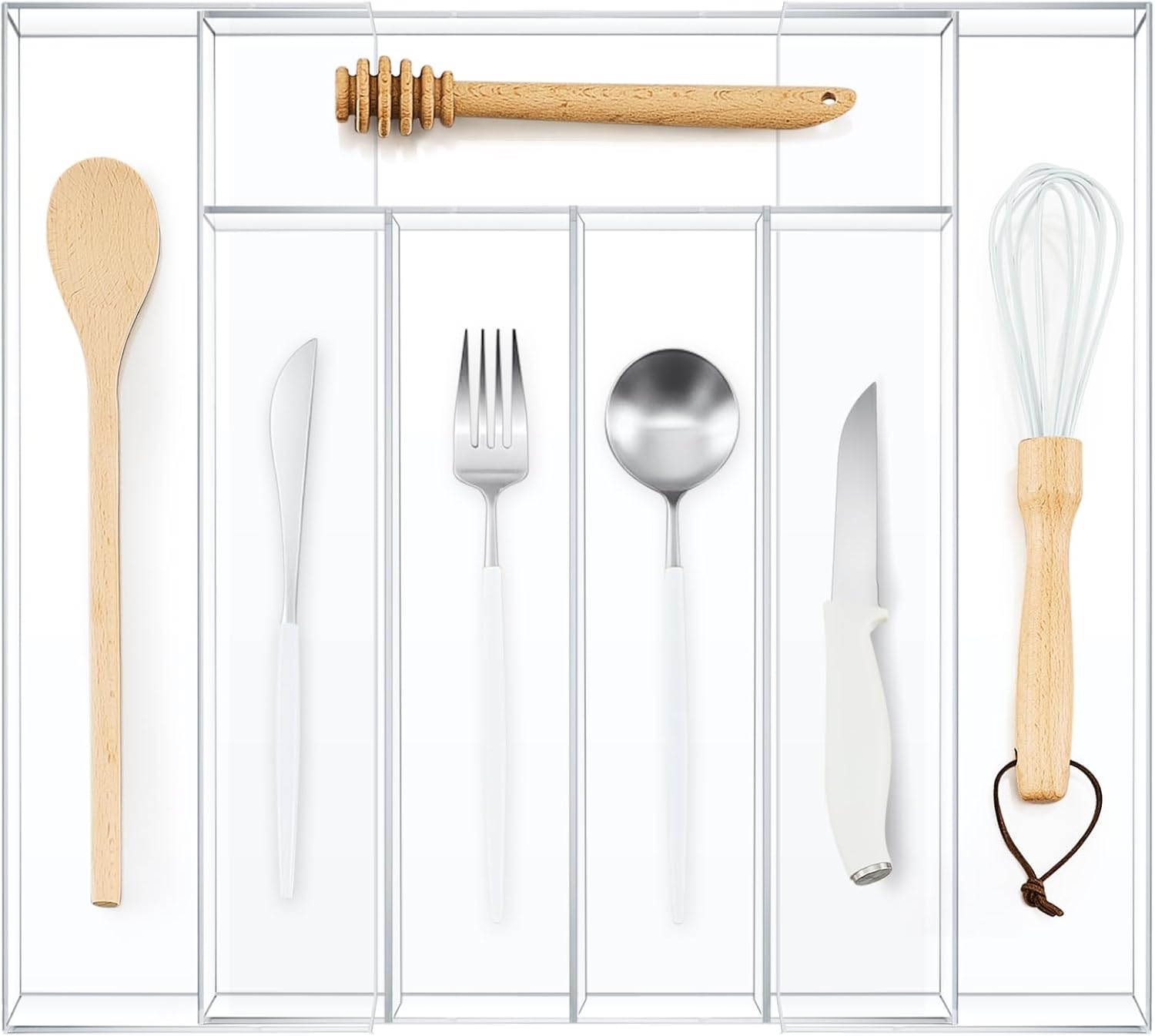 Expandable Kitchen Drawer Organizer for Utensils and Silverware