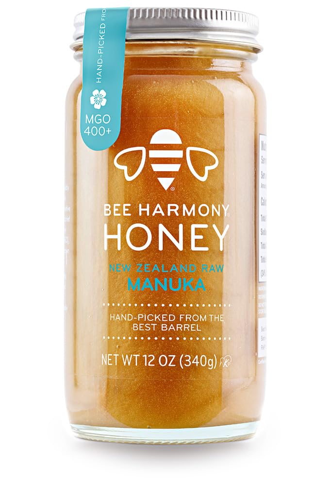 Bee Harmony Raw Manuka Honey 400+ MGO from New Zealand 12 OZ