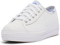 Keds Womens Triple Kick Leather Sneaker - White Platform Comfort