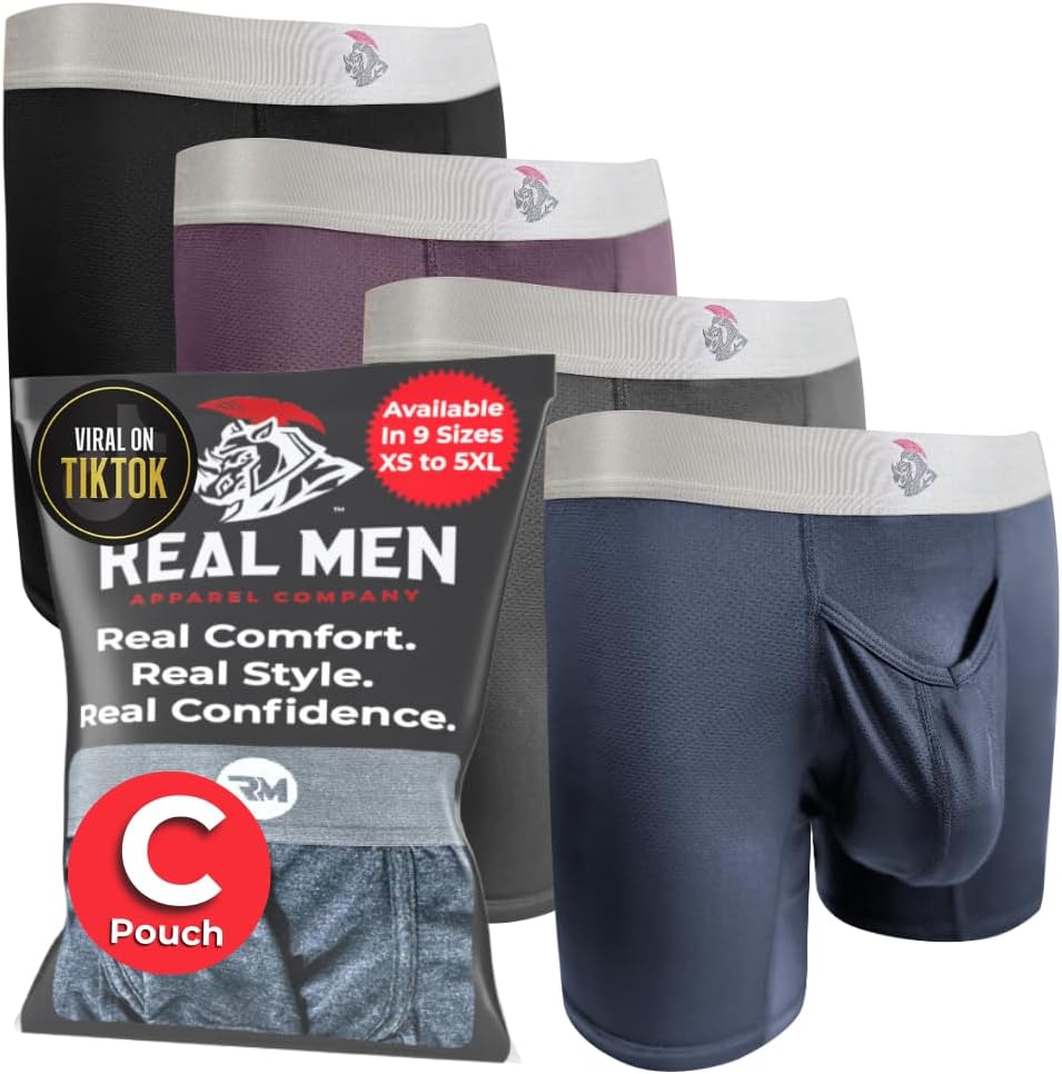 Real Men Athletic Underwear with Support Pouch for Comfort