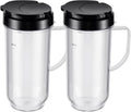 4-piece Tall 22oz Mug Cups with Flip-Top To-Go Lids - Magic Bullet